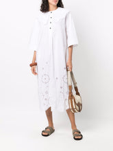 Load image into Gallery viewer, OVERSIZED DRESS BRODERIE ANGLAISE BRIGHT WHITE