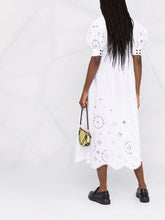 Load image into Gallery viewer, SMOCK DRESS BRODERIE ANGLAISE BRIGHT WHITE