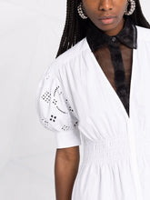 Load image into Gallery viewer, SMOCK DRESS BRODERIE ANGLAISE BRIGHT WHITE