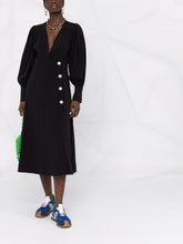 Load image into Gallery viewer, WRAP DRESS SUITING BLACK