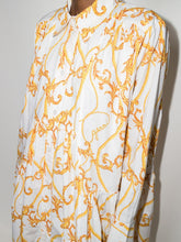 Load image into Gallery viewer, GATHERED PANEL WIDE MINI SHIRT DRESS COTTON POPLIN EGRET