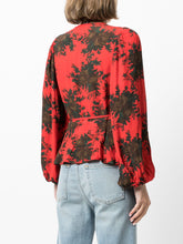 Load image into Gallery viewer, WRAP BLOUSE HIGH RISK RED