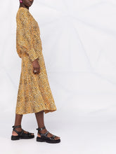 Load image into Gallery viewer, ASYMETRICAL BUTTON WRAP DRESS MARIGOLD
