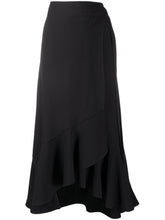 Load image into Gallery viewer, WRAP SKIRT HEAVY CREPE BLACK