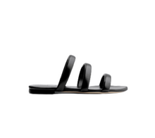 Load image into Gallery viewer, CHRISSY NAPPA LEATHER SANDAL BLACK
