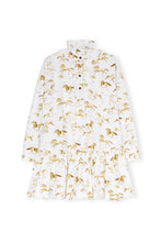 Load image into Gallery viewer, OVERSIZED DRESS PRINTED COTTON POPLIN COGNAC