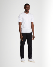 Load image into Gallery viewer, COTTON HERRINGBONE STRAIGHT LEG BLACK TROUSER