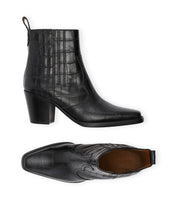 Load image into Gallery viewer, ANKLE BOOTS WESTERN BLACK