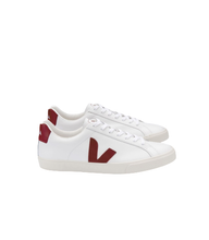 Load image into Gallery viewer, ESPLAR LEATHER WHITE MARSALA WOMEN