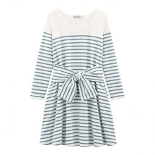 Load image into Gallery viewer, LONG SLEEVES BELTED DRESS