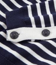 Load image into Gallery viewer, BRETON SWEATER WITH BUTTON SLEEVE DETAIL