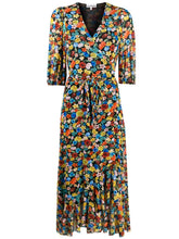 Load image into Gallery viewer, WRAP DRESS PRINTED MESH MULTICOLOUR