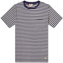 Load image into Gallery viewer, SHORT SLEEVE HERITAGE T-SHIRT NAVY/NATURE