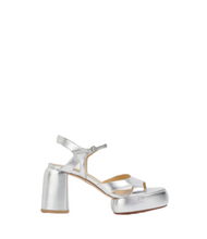 Load image into Gallery viewer, ELEKTRA  HEELED SANDALS  SILVER
