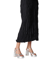 Load image into Gallery viewer, ELEKTRA  HEELED SANDALS  SILVER