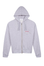 Load image into Gallery viewer, AMOUR ZIP UP HOODIE GREY