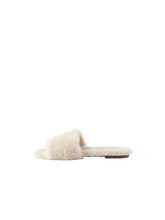 Load image into Gallery viewer, ANNA SHEARLING SANDAL CREAMY
