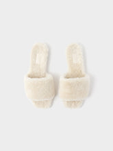 Load image into Gallery viewer, ANNA SHEARLING SANDAL CREAMY