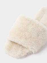 Load image into Gallery viewer, ANNA SHEARLING SANDAL CREAMY
