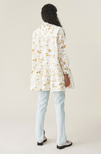 Load image into Gallery viewer, OVERSIZED DRESS PRINTED COTTON POPLIN COGNAC