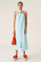 Load image into Gallery viewer, TWIST DRESS COTTON POPLIN CORYDALIS BLUE