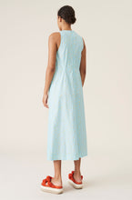 Load image into Gallery viewer, TWIST DRESS COTTON POPLIN CORYDALIS BLUE