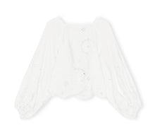 Load image into Gallery viewer, BLOUSE BRODERIE ANGLAISE BRIGHT WHITE