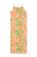 Load image into Gallery viewer, PRINTED LIGHT CREPE SLIP DRESS ORANGE