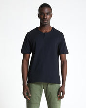 Load image into Gallery viewer, COTTON HENLEY TEE BLACK