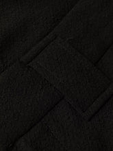 Load image into Gallery viewer, DRAPEY STRUCTURE SIDE PANEL MID WAIST SLIM PANTS 50% RECYCLED POLYESTER 50% POLYESTER BLACK