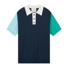 Load image into Gallery viewer, KOREN CONTRAST POLO NAVY