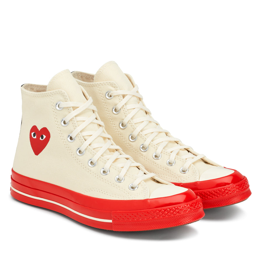 Converse high tops with heart top