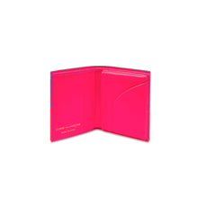 Load image into Gallery viewer, WALLET FLUO SQUARES FOLD PINK/BLUE
