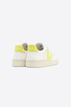 Load image into Gallery viewer, V-12 LEATHER WHITE YELLOW FLUO WOMEN