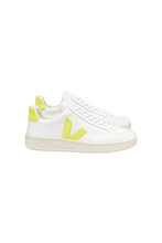 Load image into Gallery viewer, V-12 LEATHER WHITE YELLOW FLUO WOMEN