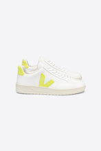 Load image into Gallery viewer, V-12 LEATHER WHITE YELLOW FLUO WOMEN