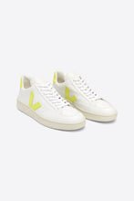 Load image into Gallery viewer, V-12 LEATHER WHITE YELLOW FLUO WOMEN