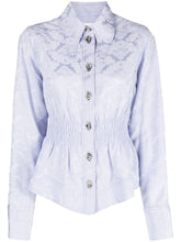 Load image into Gallery viewer, VISCOSE JACQUARD SMOCK SHIRT COSMIC SKY