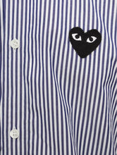Load image into Gallery viewer, SINGLE STRIPE SHIRT WITH BLACK EMBROIDERED HEART