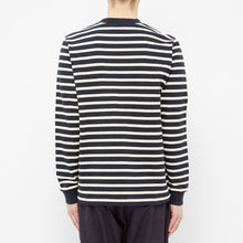 Load image into Gallery viewer, STRIPED MARINIERE BLUE/OFFWHITE