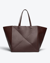 Load image into Gallery viewer, ORIGAMI TOTE BAG OVERSIZED COFFEE BEAN