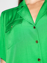 Load image into Gallery viewer, SHIRT RIPSTOP VISCOSE KELLY GREEN
