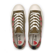 Load image into Gallery viewer, KHAKI LOW TOP MULTI HEART CONVERSE

