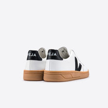 Load image into Gallery viewer, V-12 LEATHER WHITE BLACK GUM SOLE MEN