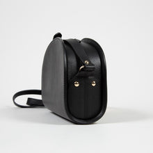 Load image into Gallery viewer, HALF MOON BAG BLACK GRAIN LEATHER