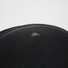 Load image into Gallery viewer, HALF MOON BAG BLACK GRAIN LEATHER