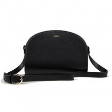 Load image into Gallery viewer, HALF MOON BAG BLACK GRAIN LEATHER