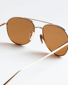 PILOT WITH BROWN LENS AND GOLD FRAME