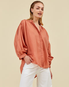 BALLOON BLOUSE TERRACOTTA