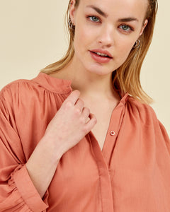 BALLOON BLOUSE TERRACOTTA